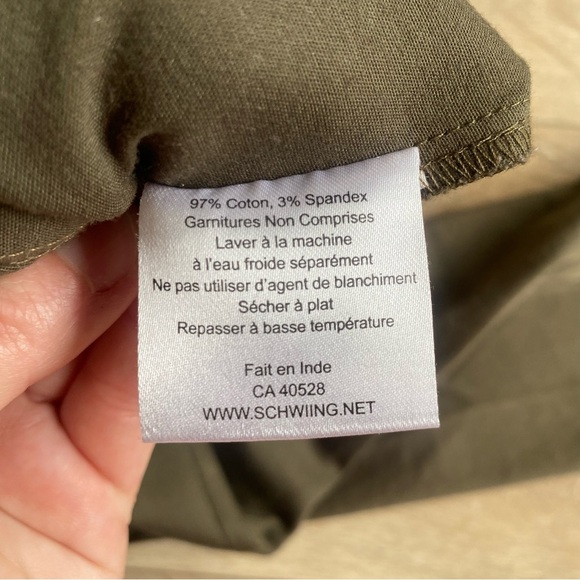 Schwiing coat button front hunter green hooded jacket - Picture 8 of 8